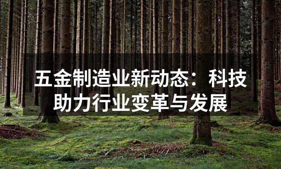 五金制造业新动态:科技助力行业变革与发展